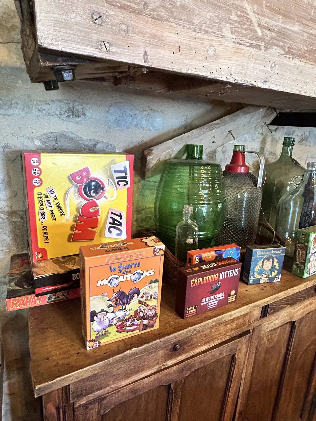 Shelf of board games